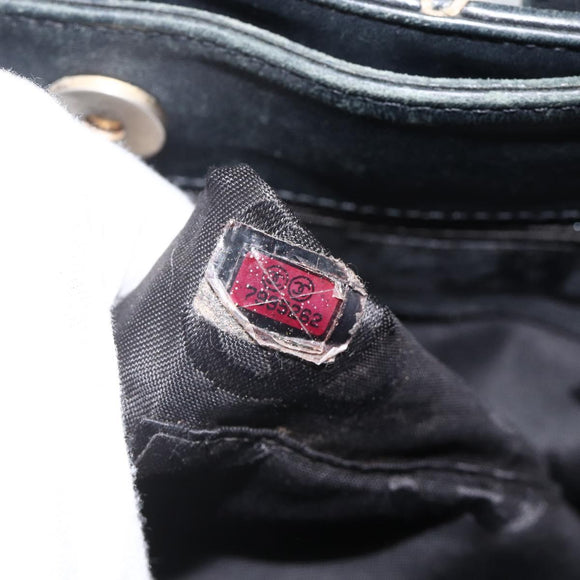 CHANEL Matelasse Wild Stitch Tragetasche Leder Schwarz Gold CC Auth AMZ509