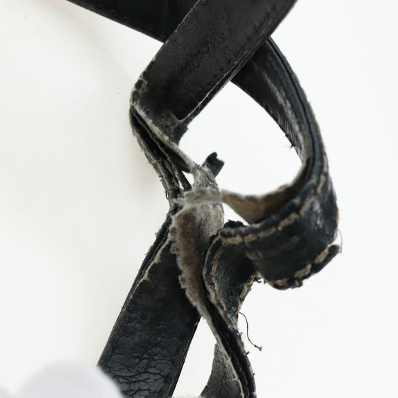 CHANEL Matelasse Wild Stitch Tragetasche Leder Schwarz Gold CC Auth AMZ509