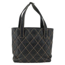 CHANEL Matelasse Wild Stitch Tragetasche Leder Schwarz Gold CC Auth AMZ509-2