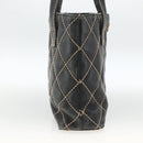 CHANEL Matelasse Wild Stitch Tragetasche Leder Schwarz Gold CC Auth AMZ509-3