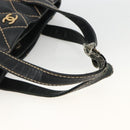 CHANEL Matelasse Wild Stitch Tragetasche Leder Schwarz Gold CC Auth AMZ509-7