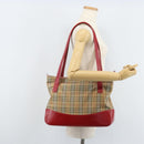 Burberrys Nova Check Tote Bag Canvas Beige Gold Auth AMZ511-22