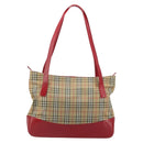 Burberrys Nova Check Tote Bag Canvas Beige Gold Auth AMZ511-2