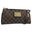 LOUIS VUITTON Damier Ebene Eva Shoulder Bag N55213 LV Auth AMZ513-1