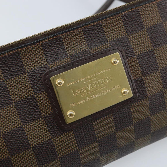 LOUIS VUITTON Damier Ebene Eva Shoulder Bag N55213 LV Auth AMZ513