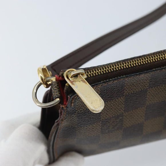 LOUIS VUITTON Damier Ebene Eva Shoulder Bag N55213 LV Auth AMZ513