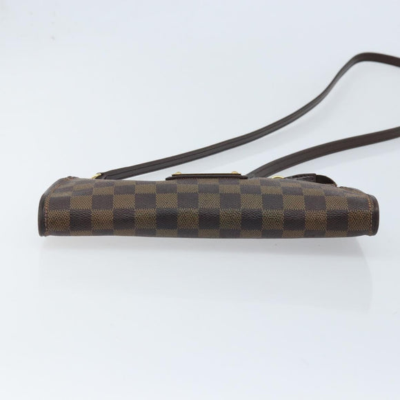 LOUIS VUITTON Damier Ebene Eva Shoulder Bag N55213 LV Auth AMZ513