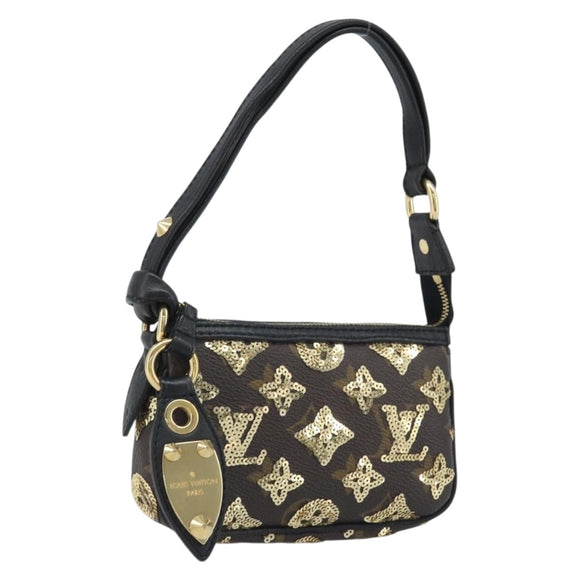 LOUIS VUITTON Eclipse Sequins Mini Pochette Accessoires M60125 LV Auth AMZ514SAV