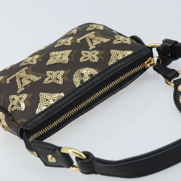 LOUIS VUITTON Eclipse Sequins Mini Pochette Accessoires M60125 LV Auth AMZ514SAV