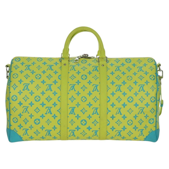 LOUIS VUITTON Playground Keepall Bandouliere 50 Bag Yellow M21869 Auth AMZ519SM
