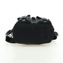 PRADA Chain Shoulder Bag Nylon Black Silver Auth AMZ520M-5