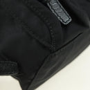 PRADA Chain Shoulder Bag Nylon Black Silver Auth AMZ520M-16