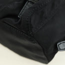 PRADA Chain Shoulder Bag Nylon Black Silver Auth AMZ520M-17