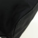 PRADA Chain Shoulder Bag Nylon Black Silver Auth AMZ520M-18