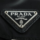 PRADA Chain Shoulder Bag Nylon Black Silver Auth AMZ520M-20