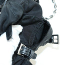 PRADA Chain Shoulder Bag Nylon Black Silver Auth AMZ520M-21