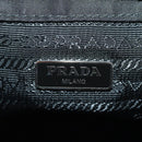 PRADA Chain Shoulder Bag Nylon Black Silver Auth AMZ520M-23