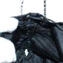 PRADA Chain Shoulder Bag Nylon Black Silver Auth AMZ520M-24