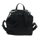 PRADA Chain Shoulder Bag Nylon Black Silver Auth AMZ520M-2