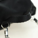 PRADA Chain Shoulder Bag Nylon Black Silver Auth AMZ520M-7