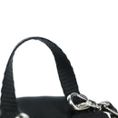 PRADA Chain Shoulder Bag Nylon Black Silver Auth AMZ520M-14