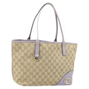 GUCCI GG Canvas Abbey Tote Bag Beige Gold 169946 Auth AMZ523A-1