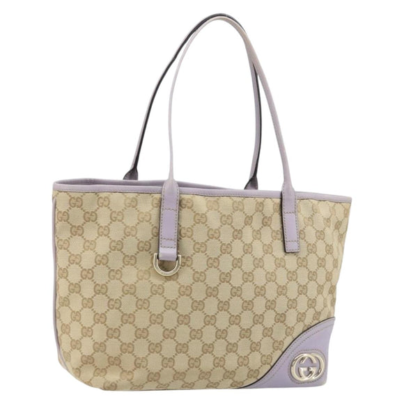 GUCCI GG Canvas Abbey Tote Bag Beige Gold 169946 Auth AMZ523A