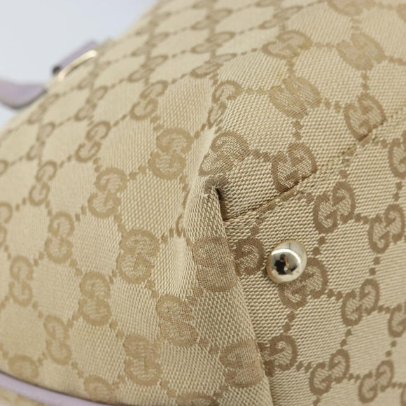 GUCCI GG Canvas Abbey Tote Bag Beige Gold 169946 Auth AMZ523A