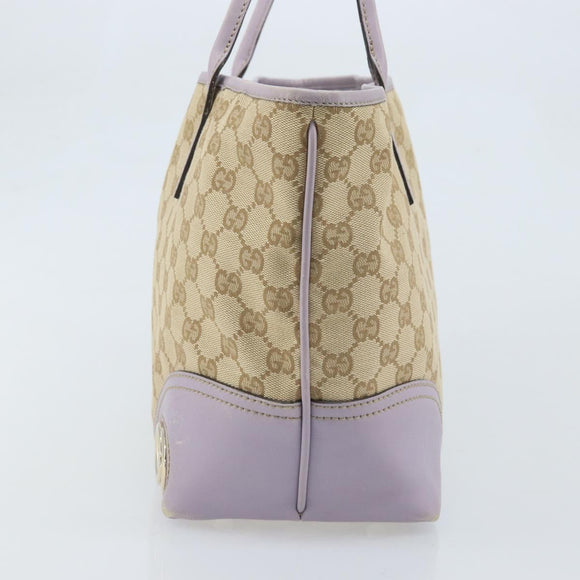 GUCCI GG Canvas Abbey Tote Bag Beige Gold 169946 Auth AMZ523A