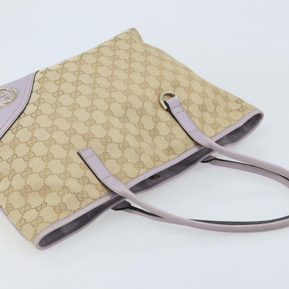 GUCCI GG Canvas Abbey Tote Bag Beige Gold 169946 Auth AMZ523A
