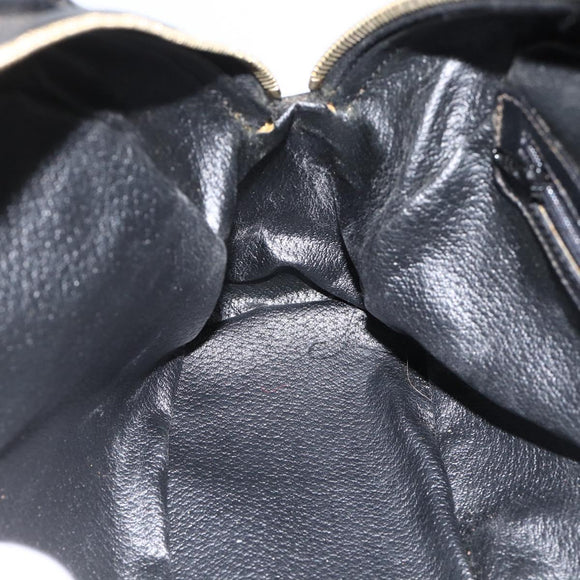 CELINE Macadam Canvas Handtasche PVC-Leder Schwarz Gold Authentisch AMZ525A