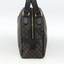 CELINE Macadam Canvas Hand Bag PVC Leather Black Gold Auth AMZ525A-5