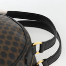 CELINE Macadam Canvas Hand Bag PVC Leather Black Gold Auth AMZ525A-8