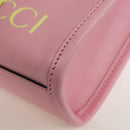 GUCCI Bananya Mini Tote Bag Leather 2way Pink Gold 671623 Auth AMZ534M-14