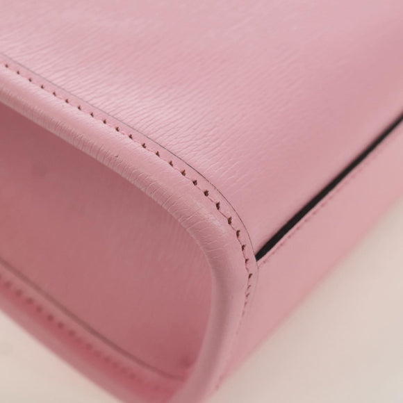 GUCCI Bananya Mini Tote Bag Leather 2way Pink Gold 671623 Auth AMZ534M
