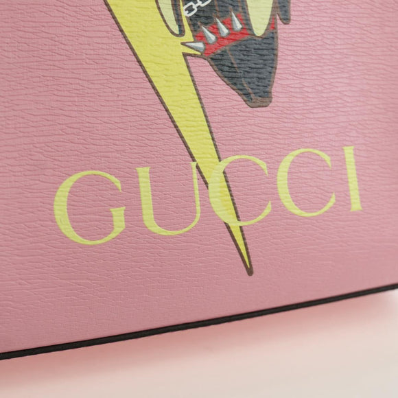GUCCI Bananya Mini Tote Bag Leather 2way Pink Gold 671623 Auth AMZ534M