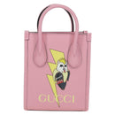 GUCCI Bananya Mini Tote Bag Leather 2way Pink Gold 671623 Auth AMZ534M-13