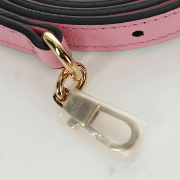 GUCCI Bananya Mini Tote Bag Leather 2way Pink Gold 671623 Auth AMZ534M