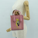 GUCCI Bananya Mini Tote Bag Leather 2way Pink Gold 671623 Auth AMZ534M-26