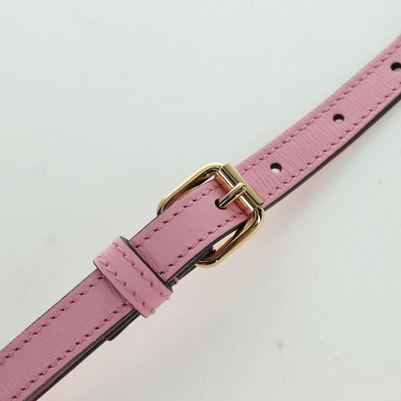GUCCI Bananya Mini Tote Bag Leather 2way Pink Gold 671623 Auth AMZ535M