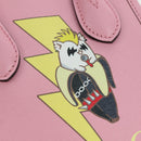 GUCCI Bananya Mini Tote Bag Leather 2way Pink Gold 671623 Auth AMZ535M-20