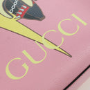 GUCCI Bananya Mini Tote Bag Leather 2way Pink Gold 671623 Auth AMZ535M-21