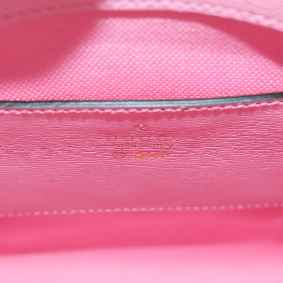 GUCCI Bananya Mini Tote Bag Leather 2way Pink Gold 671623 Auth AMZ535M