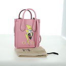 GUCCI Bananya Mini Tote Bag Leather 2way Pink Gold 671623 Auth AMZ535M-12