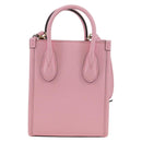 GUCCI Bananya Mini Tote Bag Leather 2way Pink Gold 671623 Auth AMZ535M-2