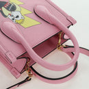GUCCI Bananya Mini Tote Bag Leather 2way Pink Gold 671623 Auth AMZ535M-6