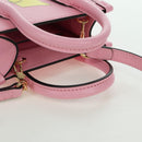 GUCCI Bananya Mini Tote Bag Leather 2way Pink Gold 671623 Auth AMZ535M-7