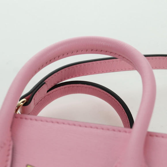 GUCCI Bananya Mini Tote Bag Leather 2way Pink Gold 671623 Auth AMZ535M