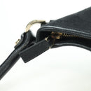 GUCCI GG Canvas Abbey Shoulder Bag Black Gold 180738 Auth AMZ541V-9