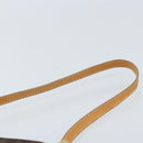 CELINE Macadam Canvas Shoulder Bag PVC Leather Brown Gold Auth AMZ543A-14